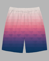 Big Men's Triangle layered Gradient Effect Casual Shorts